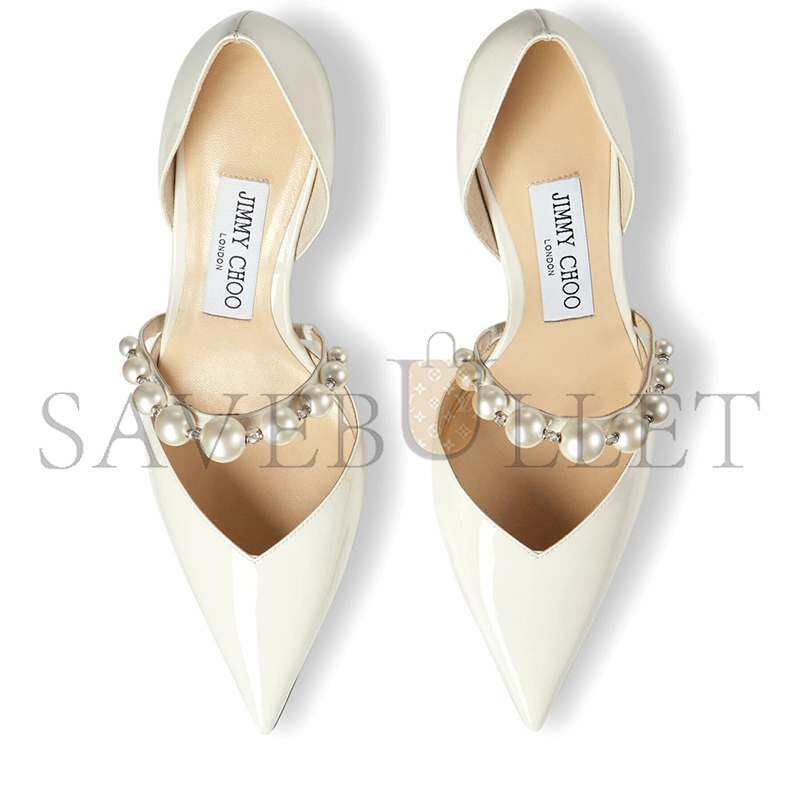 Ji*y Ch* aurelie 65 latte patent leather pointed pumps aurelie65xkm